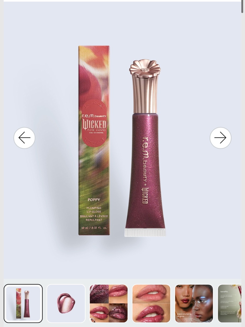 Wicked for Good Pretty As A Poppy Plumping Lip Gloss - New - Picture 3 of 9